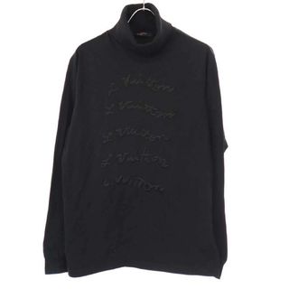 ルイヴィトン(LOUIS VUITTON)のLOUIS VUITTON ルイヴィトン 22SS エンブロイダリータートルネック カットソー ブラック M I05 HMY11W(Tシャツ/カットソー(七分/長袖))