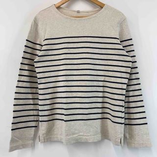 ユニクロ(UNIQLO)のUNIQLO ユニクロ レディース Tシャツ（長袖）ボーダー コットン ボートネック(カットソー(長袖/七分))