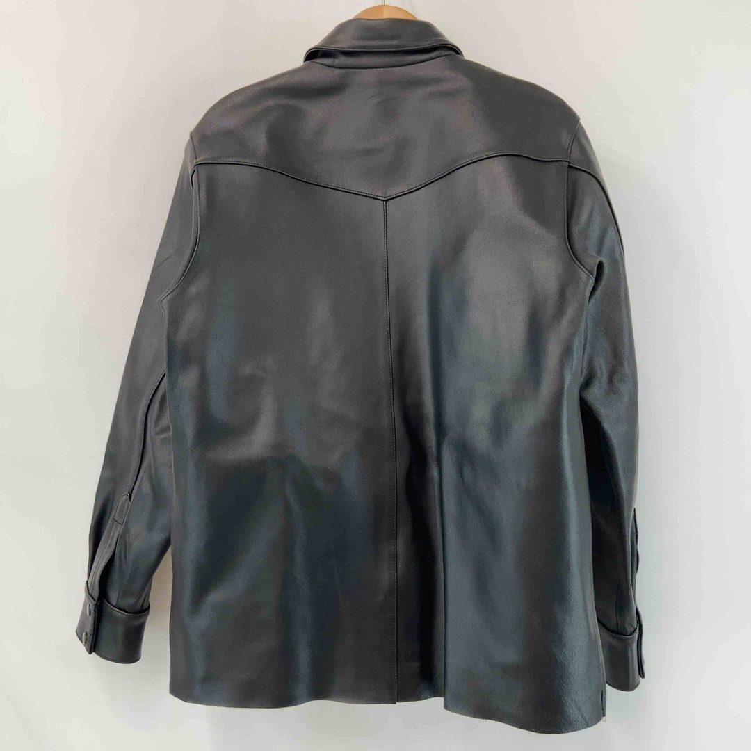 Ville D'Espoirヴィルディスポワール メンズ レザージャケット ブラック カーバーオール フールジップ メンズのジャケット/アウター(レザージャケット)の商品写真