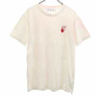 オフホワイト(OFF-WHITE)のオフホワイト バックプリント 半袖 Tシャツ M ホワイト系 OFF-WHITE メンズ 古着 【240322】 メール便可(Tシャツ/カットソー(半袖/袖なし))