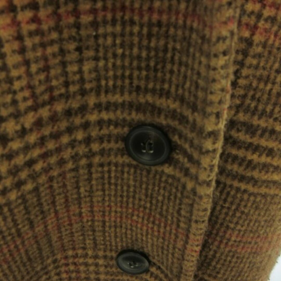moussy(マウジー)のマウジー チェックコート ジャケット ウール混合 ブラウン系 茶系 1 約S レディースのジャケット/アウター(ロングコート)の商品写真