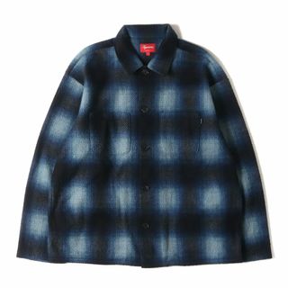 シュプリーム(Supreme)のSupreme シュプリーム シャツ サイズ:L 20AW シャドウチェック フリース 長袖シャツ Shadow Plaid Fleece Shirt ブルー トップス カジュアルシャツ【メンズ】【中古】(シャツ)