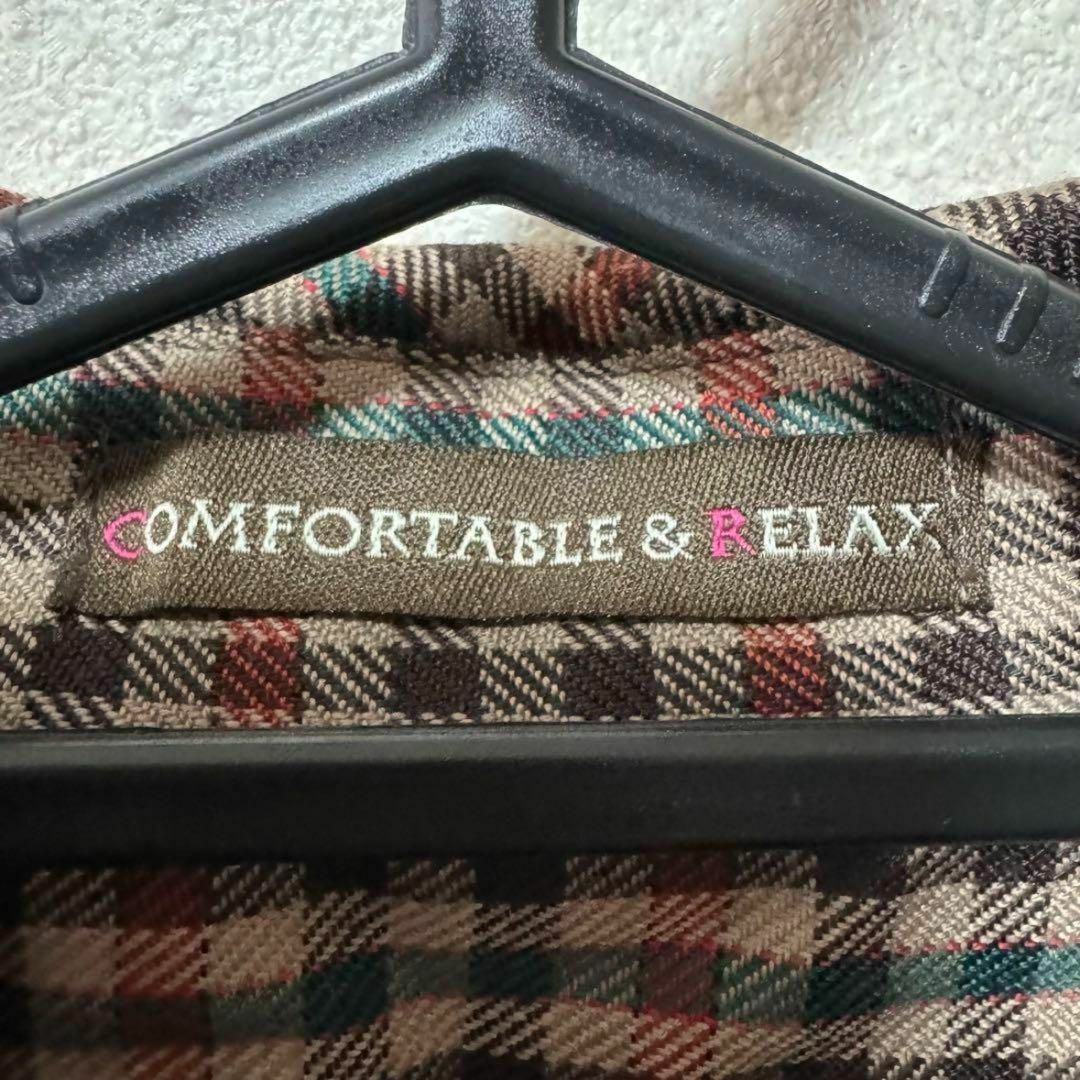 【希少】COMFORTABLE&RELAX チェックシャツ ブラウス 長袖シャツ レディースのトップス(シャツ/ブラウス(長袖/七分))の商品写真