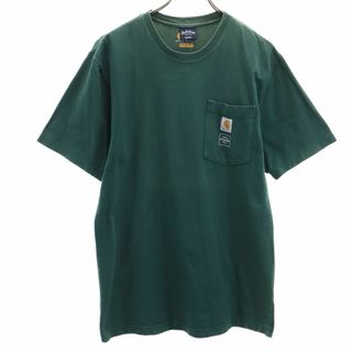 カーハート(carhartt)のカーハート × フリップザスクリプト 半袖 Tシャツ M グリーン系 Carhartt × FLIP THE SCRIPT メンズ 古着 【240322】 メール便可(Tシャツ/カットソー(半袖/袖なし))