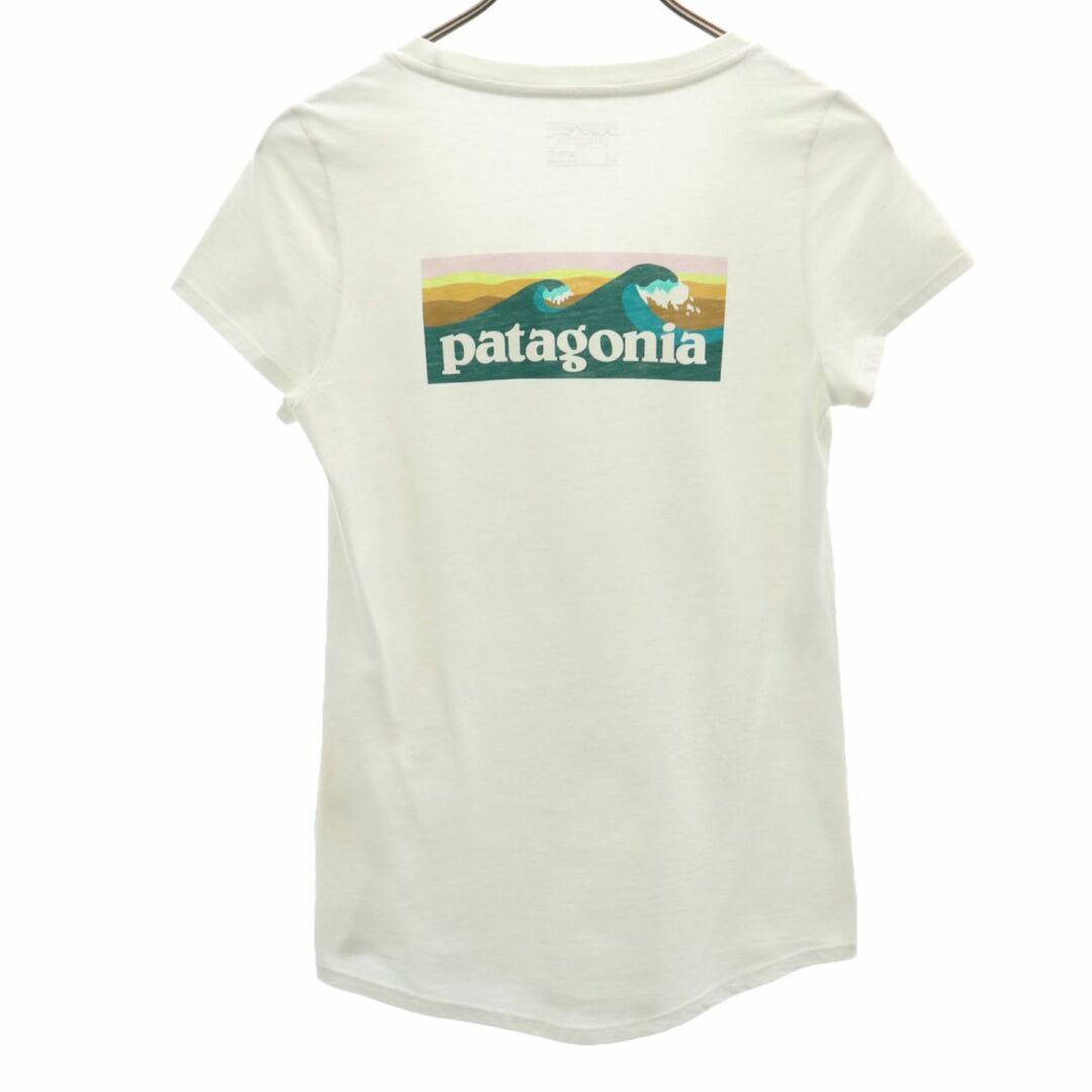 patagonia(パタゴニア)のパタゴニア アウトドア バックプリント 半袖 Tシャツ XS 白 patagonia レディース 古着 【240322】 メール便可 レディースのトップス(Tシャツ(半袖/袖なし))の商品写真