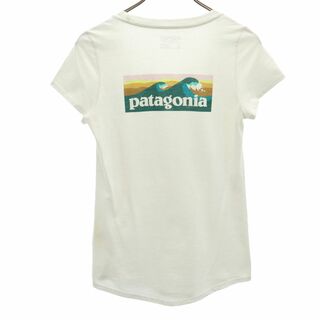 パタゴニア アウトドア バックプリント 半袖 Tシャツ XS 白 patagonia レディース 古着 【240322】 メール便可