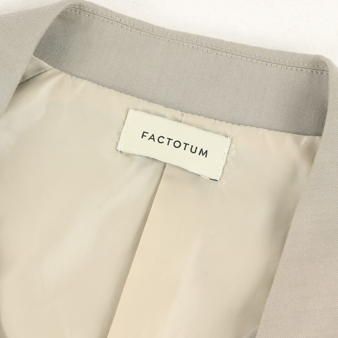 FACTOTUM(ファクトタム)のFACTOTUM ファクトタム コート サイズ:46 19SS オーバー サイズ ダブルブレスト スプリング トレンチコート ビッグシルエット ソフトツイル グレー 日本製 アウター ジャケット 上着【メンズ】【中古】 メンズのジャケット/アウター(トレンチコート)の商品写真