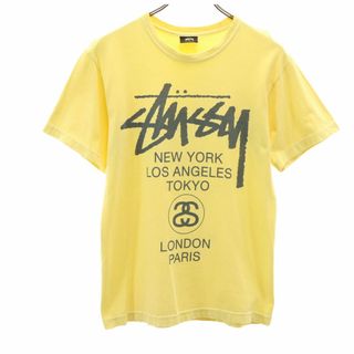 ステューシー(STUSSY)のステューシー 両面プリント 半袖 Tシャツ S イエロー STUSSY メンズ 古着 【240322】 メール便可(Tシャツ/カットソー(半袖/袖なし))