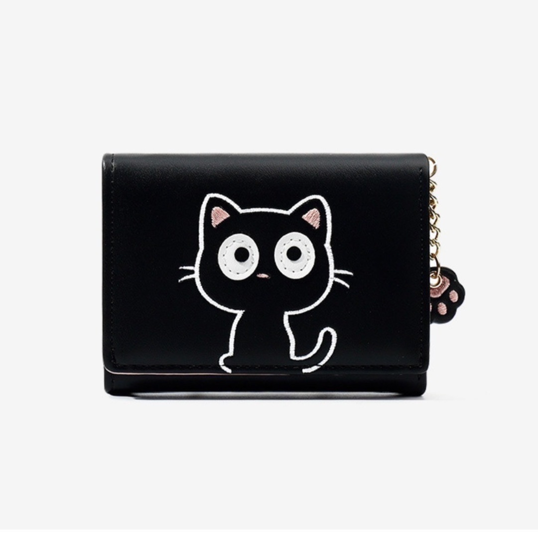 【爆売⭐︎】黒　ネコ　財布　カードケース　コンパクト　黒猫　ミニ財布 インテリア/住まい/日用品のインテリア小物(小物入れ)の商品写真