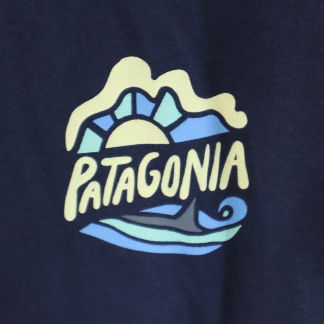 patagonia(パタゴニア)のパタゴニア アウトドア バックプリント 半袖 Tシャツ XXL ネイビー patagonia キッズ 古着 【240322】 メール便可 キッズ/ベビー/マタニティのキッズ服男の子用(90cm~)(Tシャツ/カットソー)の商品写真