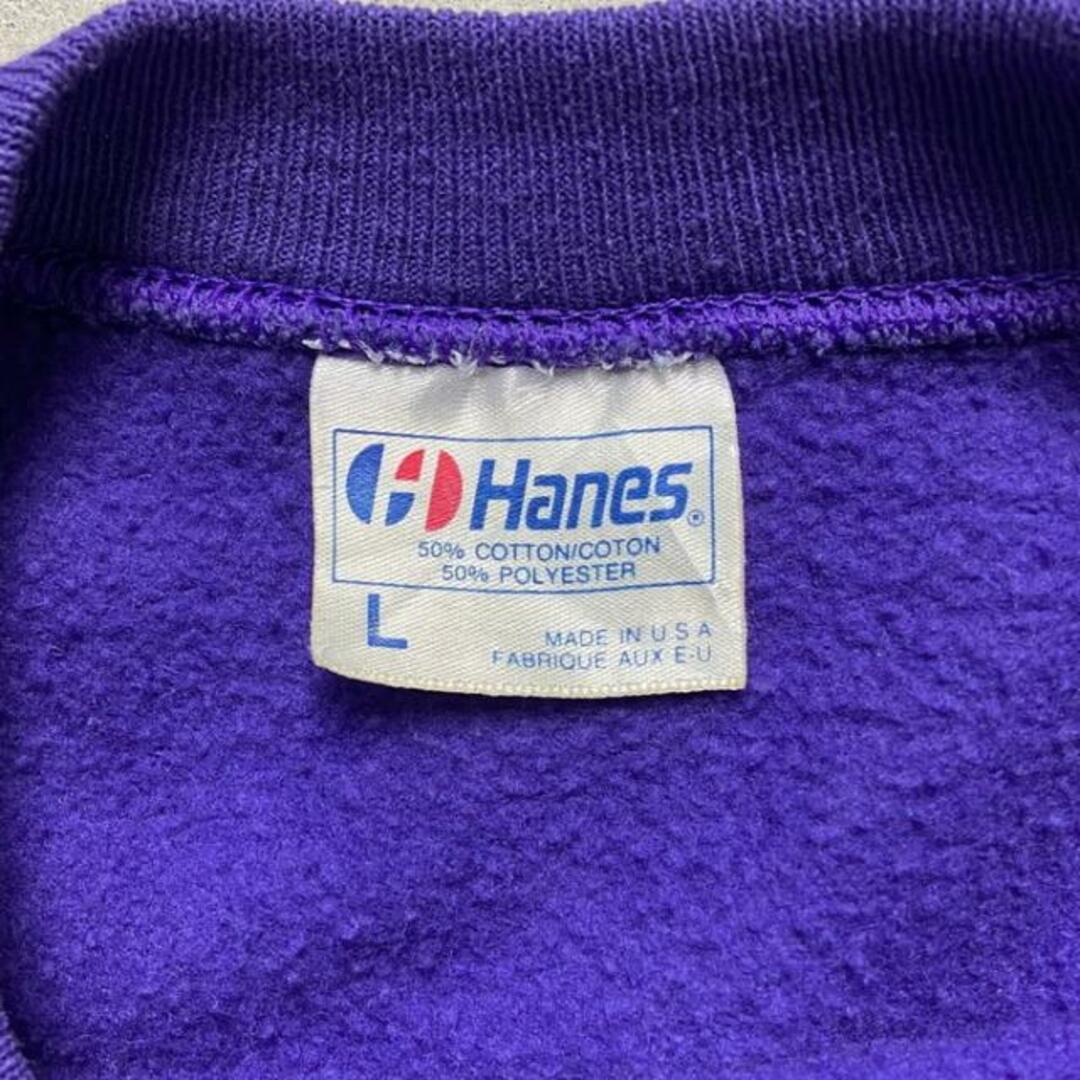 90年代 USA製 Hanes プリント スウェットシャツ 企業ロゴ メンズL メンズのトップス(スウェット)の商品写真