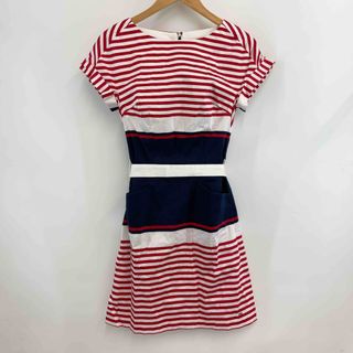 トミーヒルフィガー(TOMMY HILFIGER)のTOMMY HILFIGER トミーヒルフィガー レディース ボーダー 半袖ワンピース ボートネック(ロングワンピース/マキシワンピース)