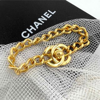 シャネル(CHANEL)のシャネル ヴィンテージ ココマーク ターンロック ブレスレット　コメあり(ブレスレット/バングル)