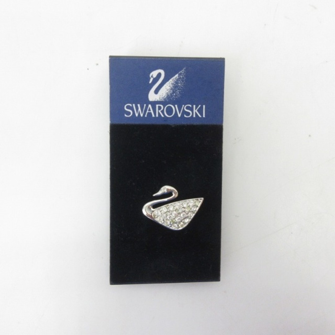 SWAROVSKI(スワロフスキー)のスワロフスキー 美品 白鳥 ピンズ ブローチ ピンバッジ スワン アクセサリー レディースのアクセサリー(ブローチ/コサージュ)の商品写真