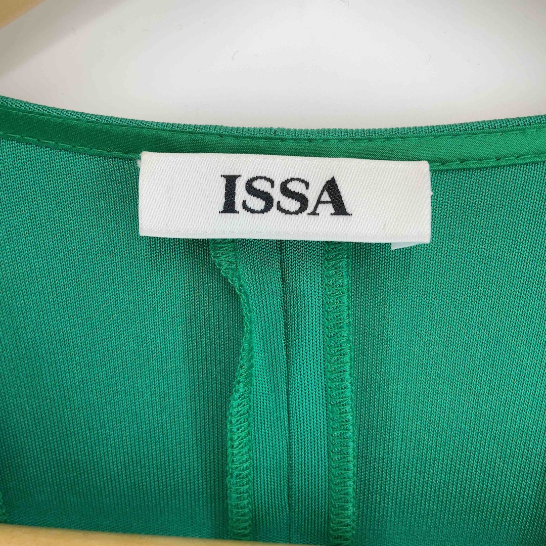 Issa London(イッサロンドン)のISSA レディース 半袖ワンピース 緑 レディースのワンピース(ひざ丈ワンピース)の商品写真