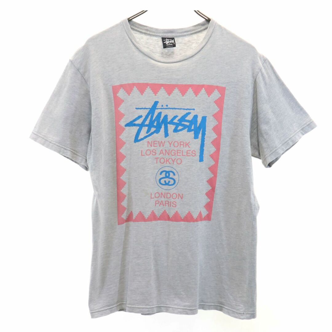 STUSSY(ステューシー)のステューシー 半袖 Tシャツ M グレー STUSSY メンズ 古着 【240322】 メール便可 メンズのトップス(Tシャツ/カットソー(半袖/袖なし))の商品写真