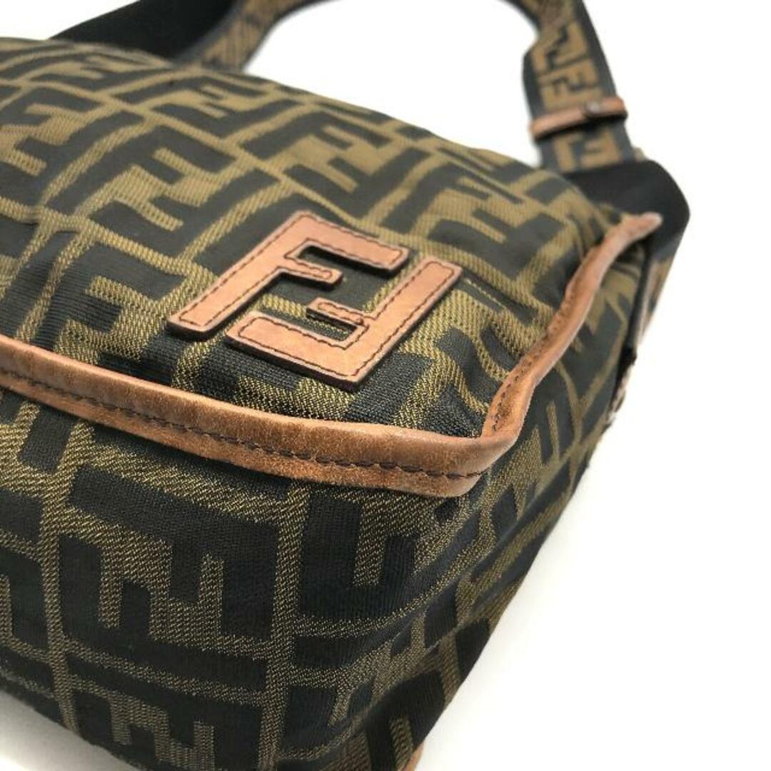 FENDI(フェンディ)のFENDI フェンディ ズッカ柄 ミニ ショルダー バッグ キャンバス レザー ブラウン カーキ m12259 レディースのバッグ(ショルダーバッグ)の商品写真