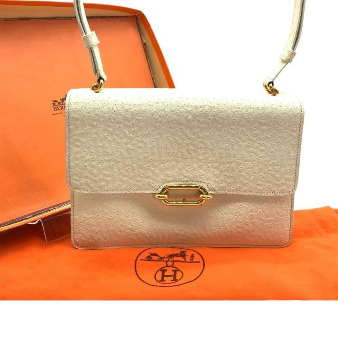 Hermes(エルメス)の良品 HERMES エルメス フォンスベル レザー G金具 ハンド バッグ ホワイト k736 レディースのバッグ(ショルダーバッグ)の商品写真