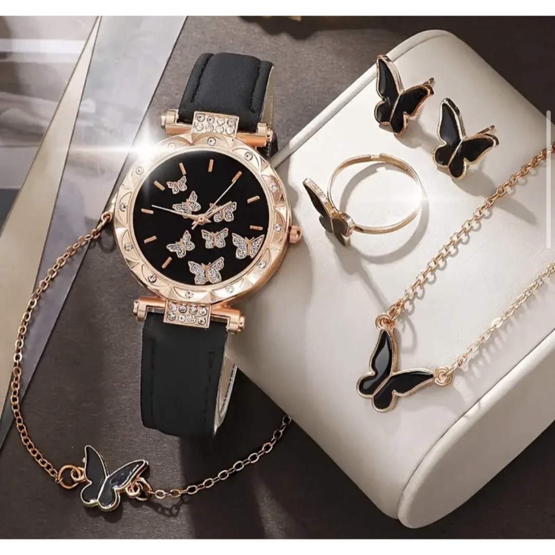レディース 腕時計 ブレスレット ピアス ゴールド アクセサリー ホワイト レディースのファッション小物(腕時計)の商品写真