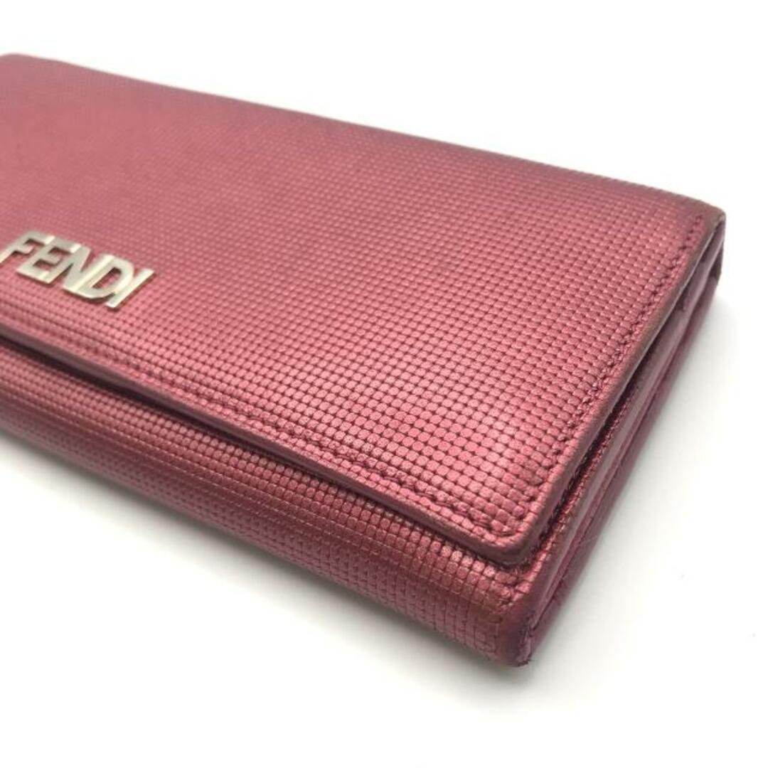 FENDI(フェンディ)の良品 FENDI フェンディ ロゴ レザー 二つ折り 長財布 ウォレット ピンク a2057 レディースのファッション小物(財布)の商品写真