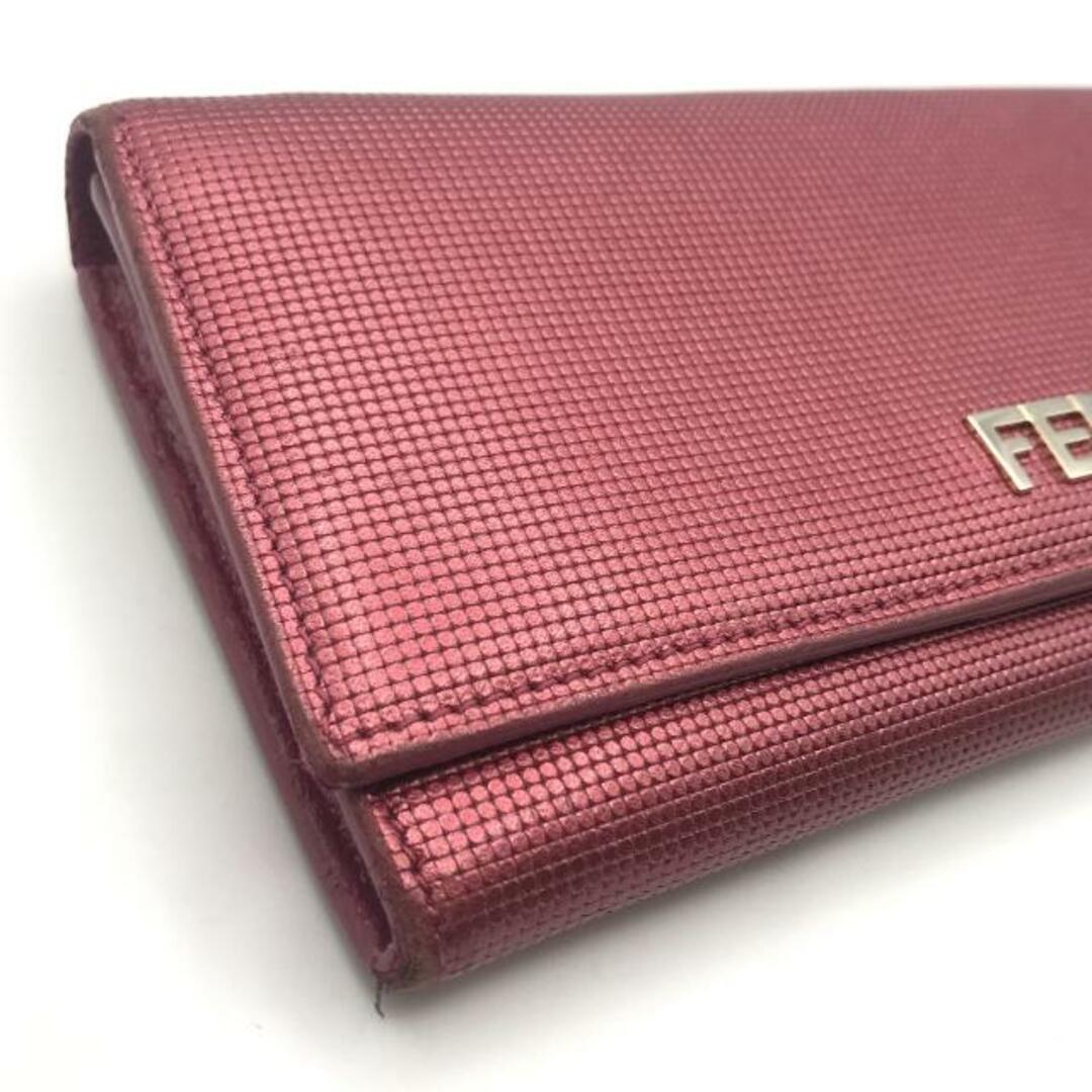 FENDI(フェンディ)の良品 FENDI フェンディ ロゴ レザー 二つ折り 長財布 ウォレット ピンク a2057 レディースのファッション小物(財布)の商品写真