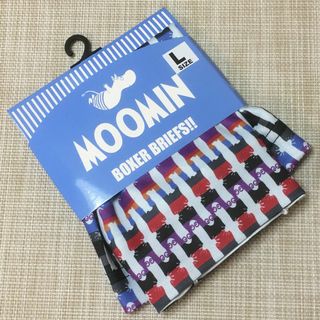 MOOMIN - ムーミン：ニョロニョロ 総柄 前閉じ シームレス ボクサー パンツ★マルチ L