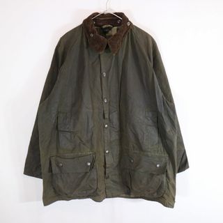 バーブァー(Barbour)の2000年代 Barbour バブアー ビューフォート オイルドジャケット 防寒 チェック柄 英国 ダークグリーン (メンズ C46/117CM) 中古 古着 N8535(その他)