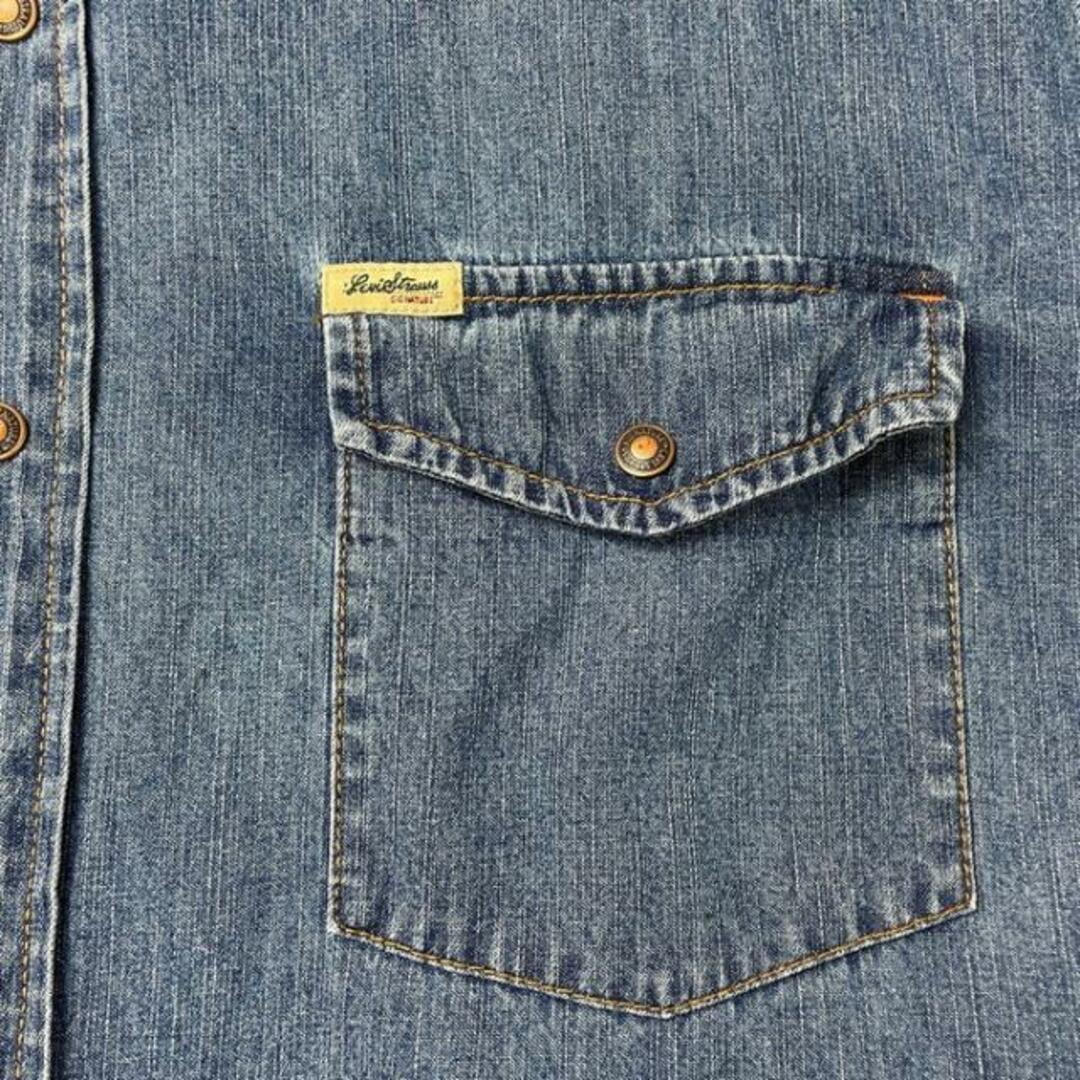 Levi's(リーバイス)の00年代 Levi Strauss SIGNATURE Levi's リーバイス 長袖 デニムシャツ メンズXL相当 メンズのトップス(シャツ)の商品写真