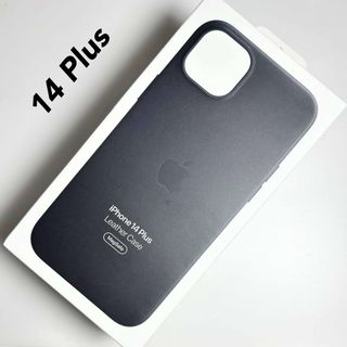 アップル(Apple)のotasu様フォロー割アップル純正iPhone14PLUSレザーケースミッドナイ(iPhoneケース)