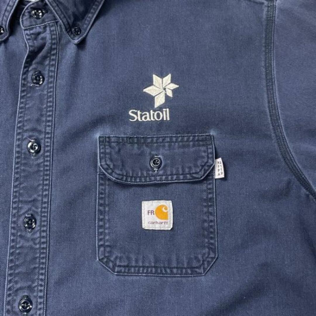 carhartt(カーハート)のCarhartt カーハート FR ツイル ワークシャツ 企業ロゴ刺繍 メンズ3XL メンズのトップス(シャツ)の商品写真