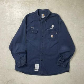 カーハート(carhartt)のCarhartt カーハート FR ツイル ワークシャツ 企業ロゴ刺繍 メンズ3XL(シャツ)