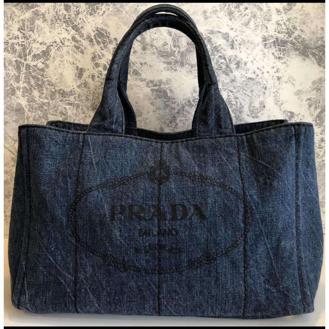 PRADA(プラダ)の美品 プラダ PRADA カナパ デニム トートバック レディースのバッグ(トートバッグ)の商品写真