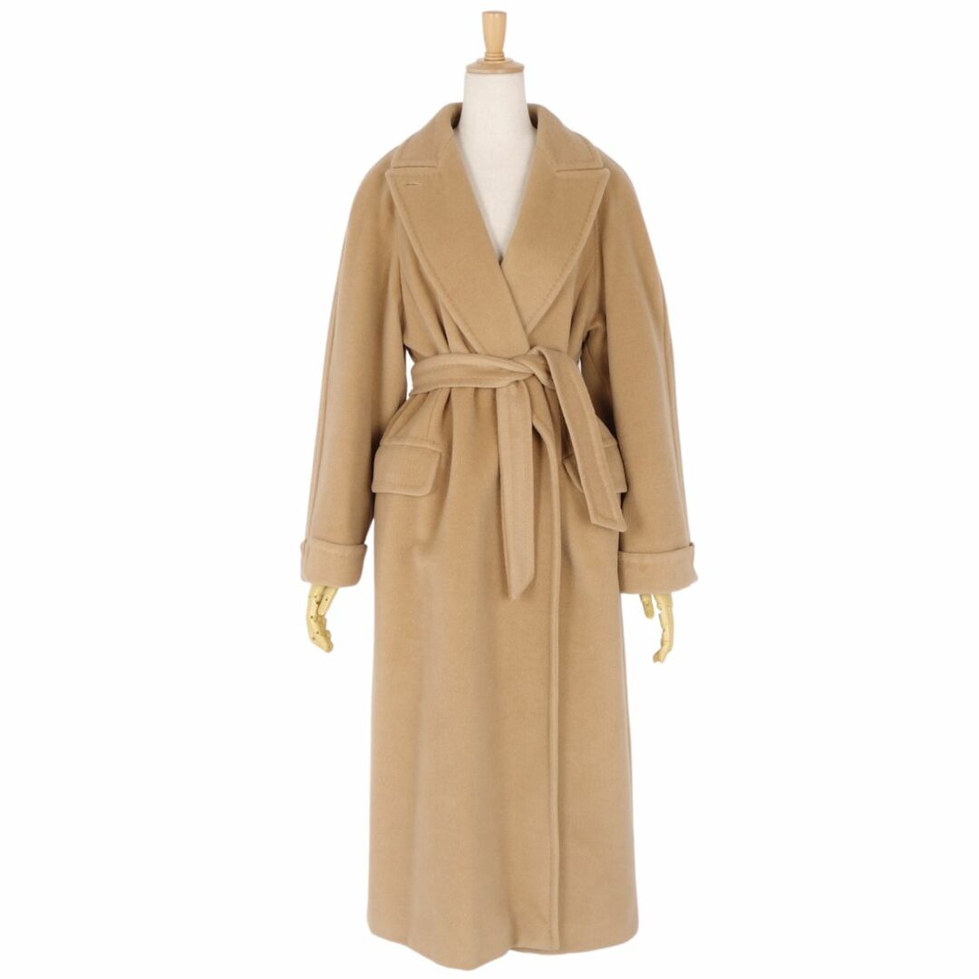 Max Mara(マックスマーラ)のマックスマーラ Max Mara コート 白タグ ロングコート ラップコート ウール カシミヤ アウター レディース JI40 USA6 FB38(M相当) ブラウン レディースのジャケット/アウター(その他)の商品写真