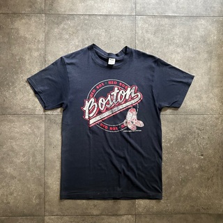 チャンピオン(Champion)の80s チャンピオン tシャツ USA製 ネイビー L レッドソックス MLB(Tシャツ/カットソー(半袖/袖なし))