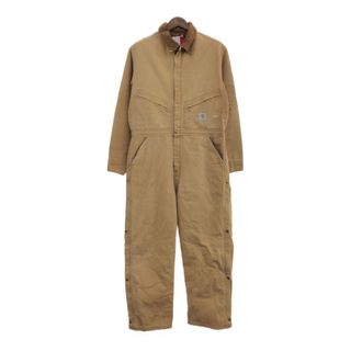 カーハート(carhartt)の【B品】 Carhartt カーハート 中綿 オールインワン つなぎ 大きいサイズ ワーク ベージュ (メンズ 2XL相当) 中古 古着 Q0658(オールインワン)