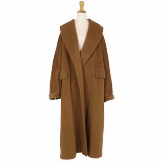 マックスマーラ(Max Mara)の極美品 マックスマーラ Max Mara コート 白タグ ロングコート ボタンレス ウール カシミヤ アウター レディース JI40 USA6 FB38(M相当) ブラウン(その他)