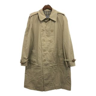 80年代 イングランド製 Aquascutum アクアスキュータム トレンチコート ベージュ (メンズ L相当) 中古 古着 Q0664(トレンチコート)