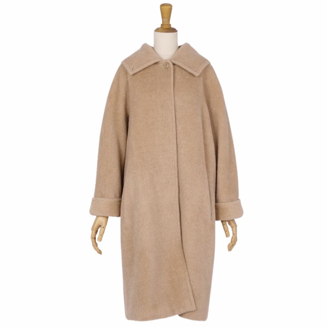 Max Mara(マックスマーラ)の美品 マックスマーラ Max Mara コート 白タグ ロングコート アルパカ ウール アウター レディース JI36 USA2 FB34(S相当) ブラウンベージュ レディースのジャケット/アウター(その他)の商品写真