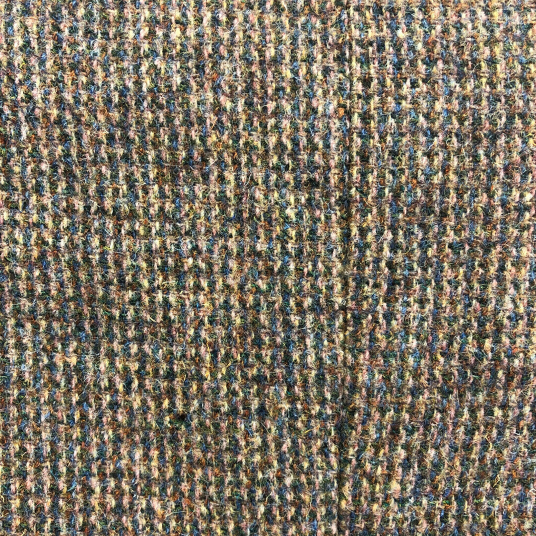 【B品】 80年代 USA製 Harris Tweed ハリスツイード ウール テーラードジャケット ブラウン (メンズ M相当) 中古 古着 Q0677 メンズのジャケット/アウター(テーラードジャケット)の商品写真