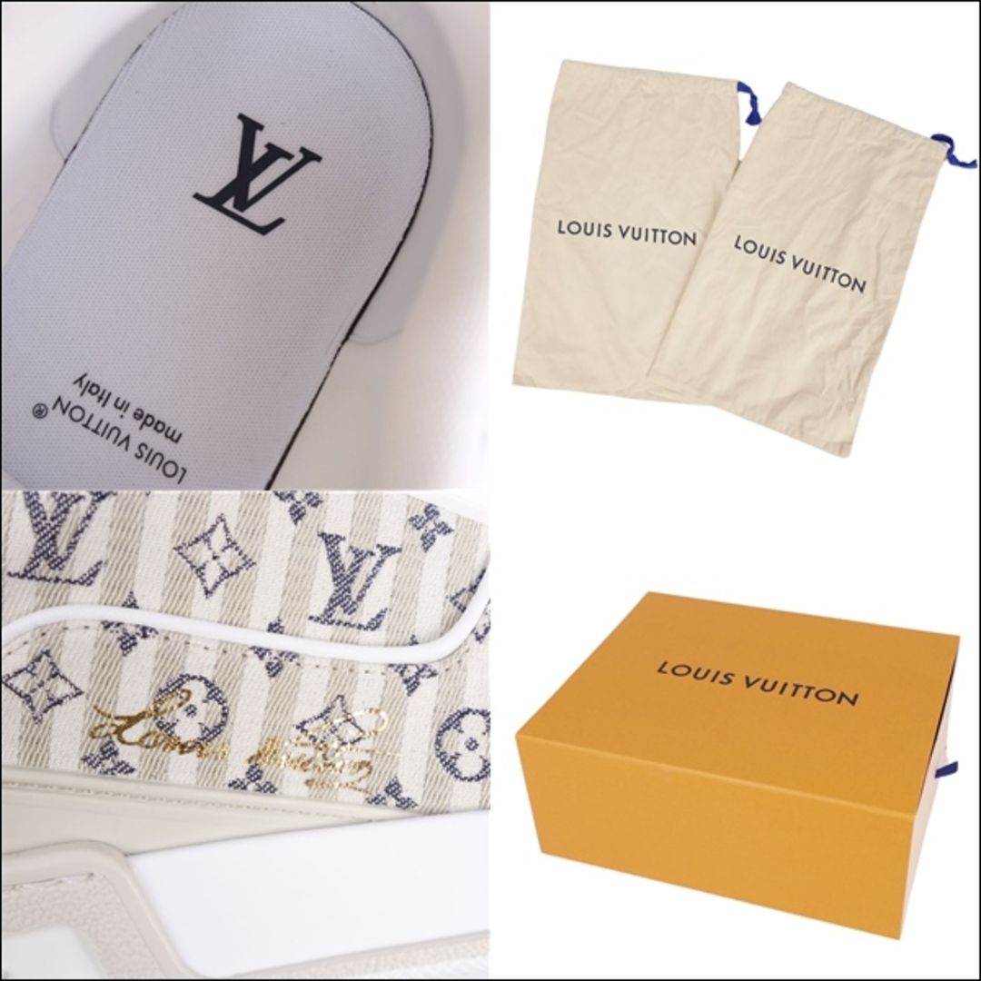 LOUIS VUITTON(ルイヴィトン)の未使用 ルイヴィトン LOUIS VUITTON スニーカー LVトレイナーライン モノグラム キャンバス シューズ 靴 メンズ イタリア製 7(26cm相当) ベージュ メンズの靴/シューズ(スニーカー)の商品写真