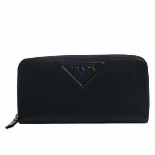 プラダ(PRADA)の【中古】PRADA プラダ サフィアーノ ラウンドファスナー 長財布 - ブラック by(財布)