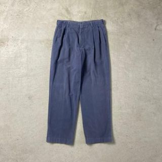 90年代 LANDS' END ランズエンド シャモアクロスパンツ コットンスラックス ツータック メンズW33(スラックス)