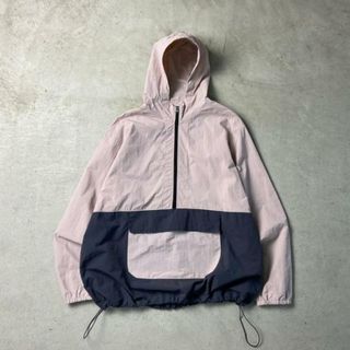 NO BOUNDARIES ナイロンアノラックパーカー ツートンカラー メンズ2XL(パーカー)