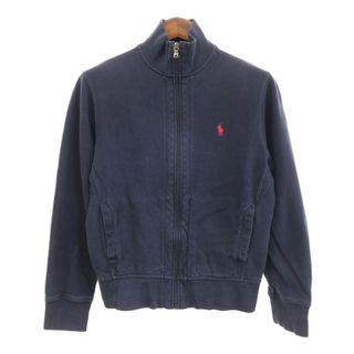 ポロラルフローレン(POLO RALPH LAUREN)のPolo by Ralph Lauren ポロ ラルフローレン ワンポイントロゴ ジップアップ スウェット カジュアル ネイビー (メンズ M) 中古 古着 Q0715(スウェット)