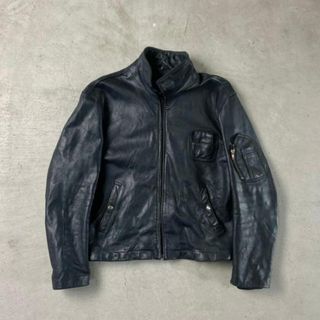 80年代 民間品 フランス軍タイプ レザージャケット メンズL相当(戦闘服)