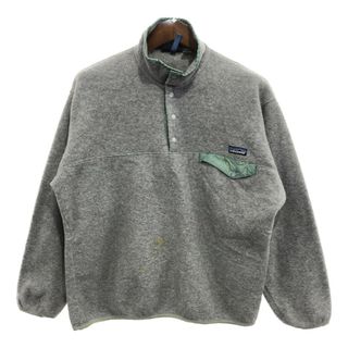 パタゴニア(patagonia)の【B品】 2000年代 patagonia パタゴニア SYNCHILLA シンチラ スナップT フリースジャケット アウトドア グレー (メンズ L) 中古 古着 Q0724(その他)