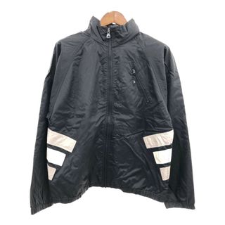 アディダス(adidas)の【B品】 90年代 adidas アディダス ナイロンジャケット スポーツ ブラック (メンズ M) 中古 古着 Q0749(ナイロンジャケット)