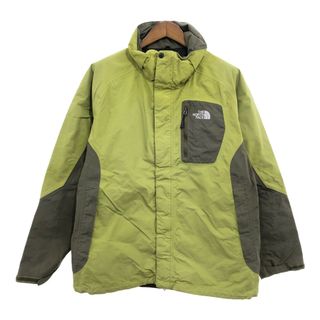 ザノースフェイス(THE NORTH FACE)の【B品】 THE NORTH FACE ノースフェイス HYVENT マウンテンジャケット アウトドア 防水 グリーン (メンズ XL) 中古 古着 Q0778(マウンテンパーカー)