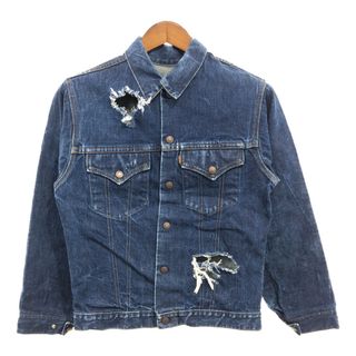 リーバイス(Levi's)の【B品】 70年代 USA製 Levi's リーバイス 70705-0217 Gジャン デニムジャケット オレンジタブ インディゴ (メンズ 22) 中古 古着 Q0785(Gジャン/デニムジャケット)