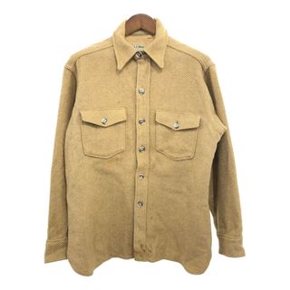 エルエルビーン(L.L.Bean)の【B品】 70年代 L.L.Bean エルエルビーン シャツャケット アウトドア ストライプ ブラウン (メンズ L) 中古 古着 Q0787(その他)